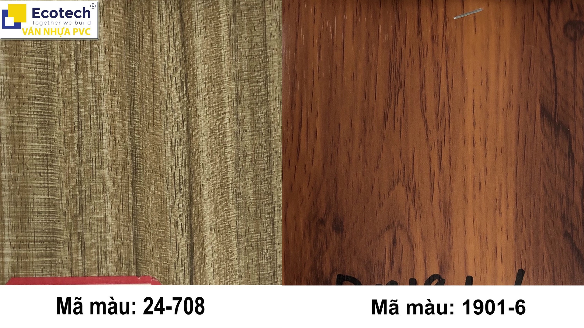 Hình ảnh mã màu bề mặt ván nhựa PVC vân gỗ