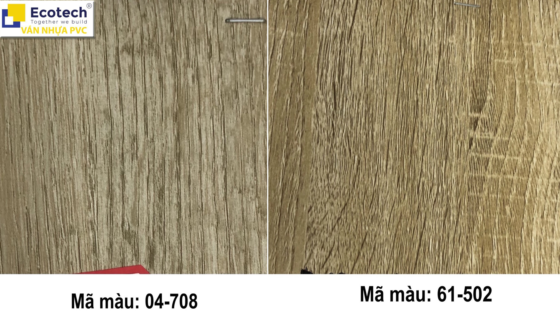 Hình ảnh mã màu bề mặt ván nhựa PVC vân gỗ